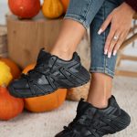 Stylowe sneakersy damskie Czarny – Shavira 2