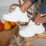 Stylowe sneakersy damskie Biały – Shavira 4