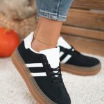 Damskie sneakersy na platformie Czarny – Zevoria 1
