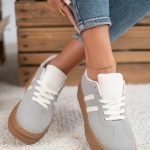 Damskie sneakersy na platformie Szary – Zevoria 4