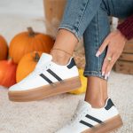 Damskie sneakersy na platformie Biały – Zevoria 4