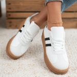 Damskie sneakersy na platformie Biały – Zevoria 3