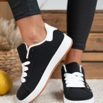 Sneakersy z ozdobnymi aplikacjami Czarny – Valesira 3