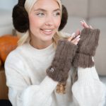 Eleganckie rękawiczki jednopalczaste Czekoladowy – Glavisse 1