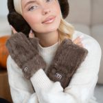 Eleganckie rękawiczki jednopalczaste Czekoladowy – Glavisse 2