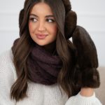 Rękawiczki futrzane z jednym palcem Czekoladowy – Furynne 4