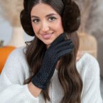 Eleganckie rękawiczki damskie Czarny – Velissea 3