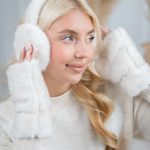 Rękawiczki futrzane miś Śmietankowy – Mishora 3