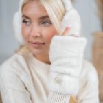 Rękawiczki futrzane miś Śmietankowy – Mishora 1