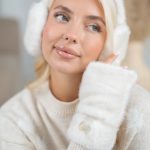 Rękawiczki futrzane miś Śmietankowy – Mishora 2