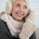 Eleganckie rękawiczki jednopalczaste Beżowy – Glavisse 2