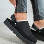 Klapki mule ocieplane Czarny – Melyssa 1