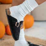 Klapki chodaki z futerkiem Czarny – Florynne 2