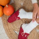 Klapki chodaki z futerkiem Bordowy – Florynne 3