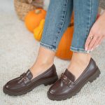 Eleganckie mokasyny na traperze Czekoladowy – Formira 2