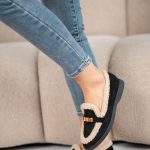 Mokasyny z barankiem Czarny – Belvoria 1