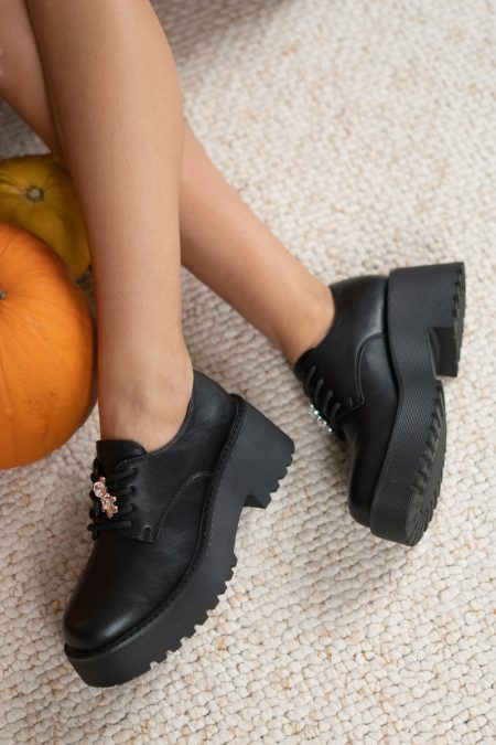 Mokasyny sznurowane na platformie – Lerivane 1