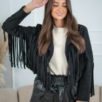 Ramoneska damska z frędzlami Czarny – Zavriona 1