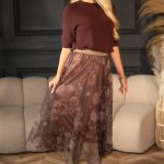 Spódnica tiulowa ze złotą gumką Biały – Zolivra 1