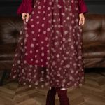 Spódnica tiulowa ze złotą gumką Bordowy – Zolivra 3