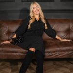 Sukienka midi półdługa Czarny – Calynne 3