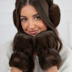 Nauszniki futrzane Czekoladowy – Earivra 2