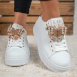 Sneakersy z motylami Biały – Papivra 2