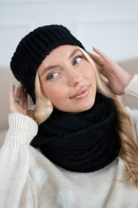 Czapka damska alpaka Czarny – Alvoria 1