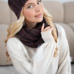 Czapka damska alpaka Czekoladowy – Alvoria 3