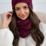 Czapka damska alpaka Bordowy – Alvoria 2