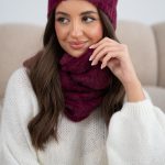 Czapka damska alpaka Bordowy – Alvoria 1