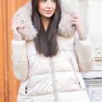 Błyszcząca kurtka pikowana Beżowy – Glorivra 3