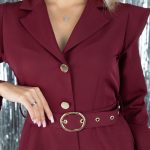 Kombinezon o kroju marynarki Bordowy – Sequira 5