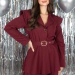 Kombinezon o kroju marynarki Bordowy – Sequira 9