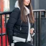 Kurtka z futrzanym kapturem Czarny – Evralyn 3