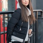 Kurtka z futrzanym kapturem Czarny – Evralyn 2