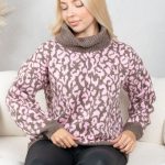 Sweter w panterkę z golfem Fango – Panthirra 4