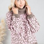 Sweter w panterkę z golfem Fango – Panthirra 2