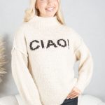 Sweter boucle CIAO! Beżowy – Cialisse 1