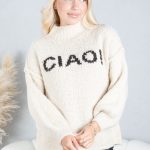 Sweter boucle CIAO! Beżowy – Cialisse 5
