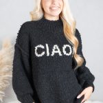 Sweter boucle CIAO! Czarny – Cialisse 1