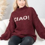 Sweter boucle CIAO! Bordowy – Cialisse 6