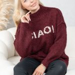 Sweter boucle CIAO! Bordowy – Cialisse 5