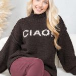 Sweter boucle CIAO! Czekoladowy – Cialisse 6