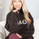 Sweter boucle CIAO! Czekoladowy – Cialisse 5