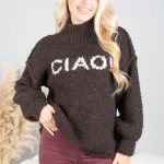Sweter boucle CIAO! Czekoladowy – Cialisse 2