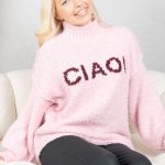 Sweter boucle CIAO! Pudrowy – Cialisse 4