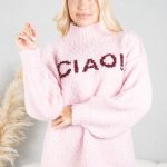 Sweter boucle CIAO! Pudrowy – Cialisse 2