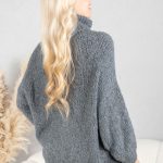 Sweter boucle z golfem Fango – Molivane 4