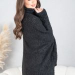 Sweter boucle z golfem oversize Czarny – Dalirrae 3